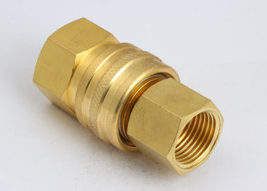 American Type High Flow Quick Connect Low Pressure Drop LST Hydraulic In SS304 / Brass